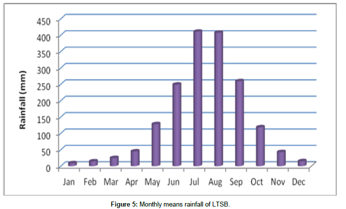 earth-science-climatic-change-Monthly-means-rainfall